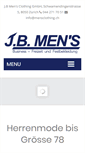 Mobile Screenshot of mensclothing.ch